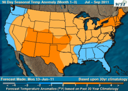 WSI US Weather Outlook July - Sept 2011